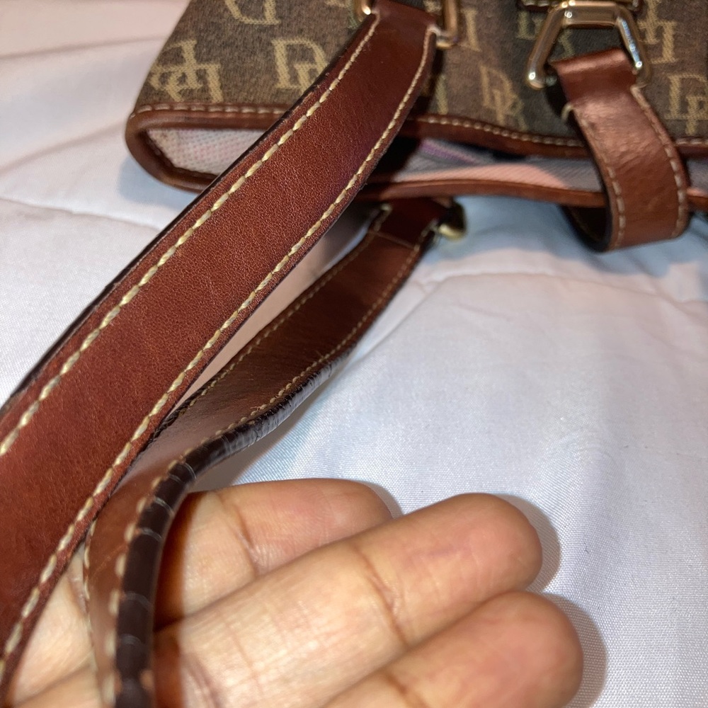 Dooney & Bourke Pink and Tan Handbag - Picture 10 of 11